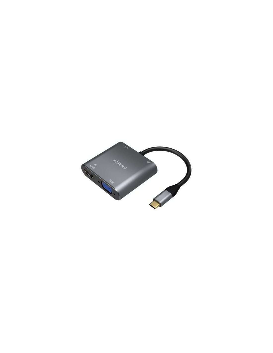 Conversor Aisens A109 0626 Hdmi Hembra Vga Hembra Usb Tipo C Macho