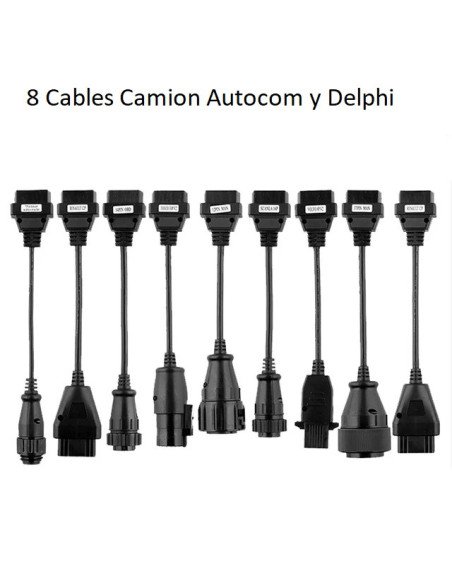 Kit 8 Cables OBD para Camiones – Diagnóstico Profesional