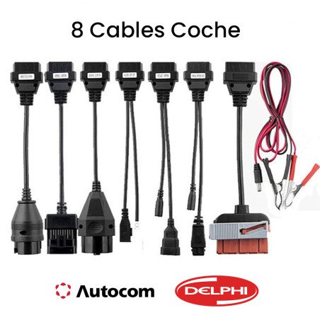 Kit de 8 Cables Coche Adaptadores OBD2 Diagnóstico Automotriz