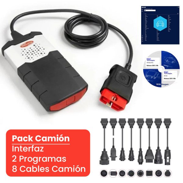 Escáner Delphi OBD2 para diagnosis de coches y camiones